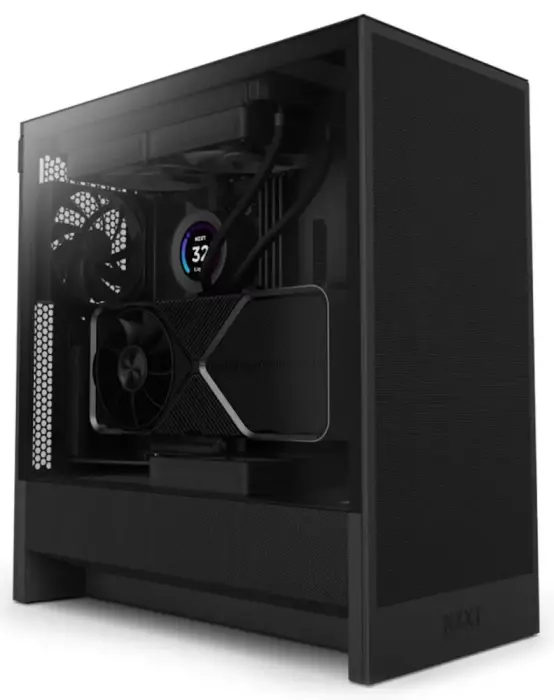 NZXT PC Case H5 Flow edition / 2x120 mm fan / USB 3.0 / USB-C 3.1 / průhledná bočnice / mesh panel / black