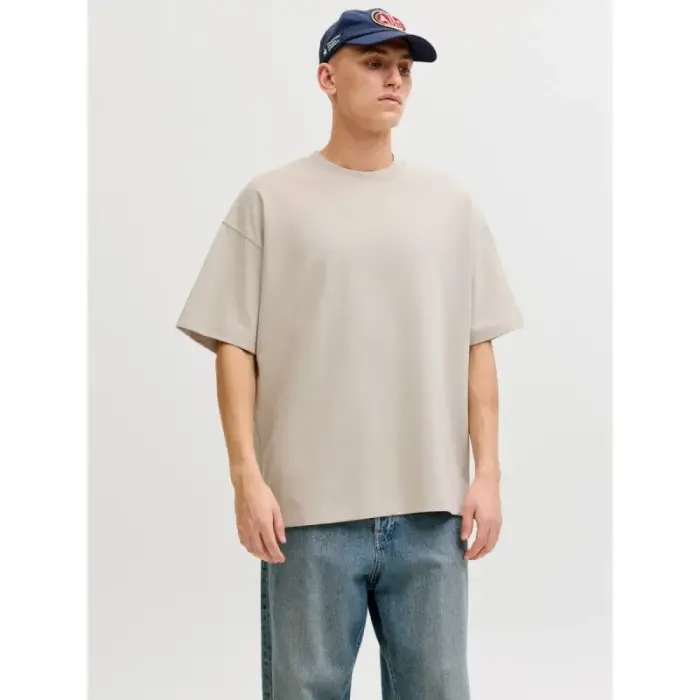 Jack&Jones Vyriški marškinėliai JJEBARRON TEE SS O-NECK NOOS 12298906 MOONBEAM, dydis L