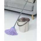 12L Ecohome bucket with push button, grey — Photo 2