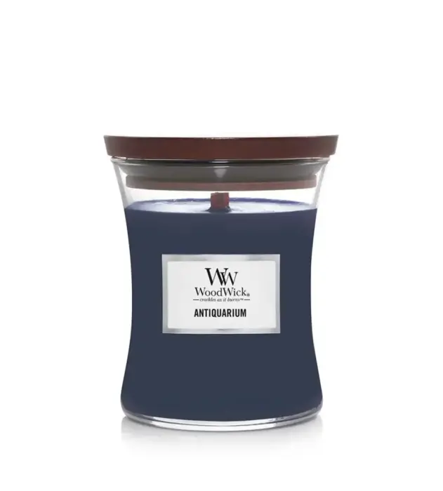 Woodwick Antiquarium lõhnaküünal puidust tahiga 275g