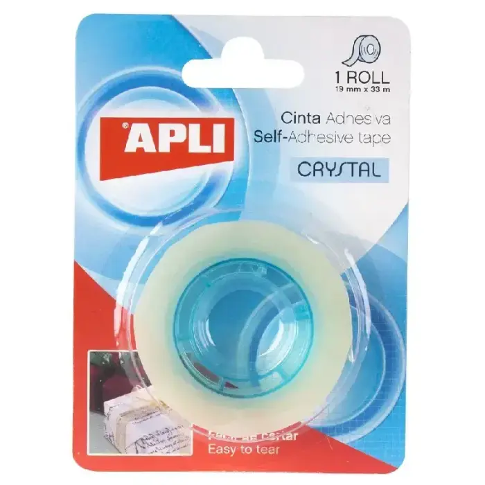 Apli Crystal tape, 19 mm x 33 m, crystal clear