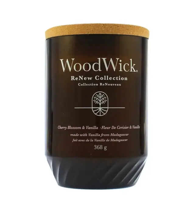 WoodWick ReNew Cherry Blossom & Vanilla suur küünal 368 g