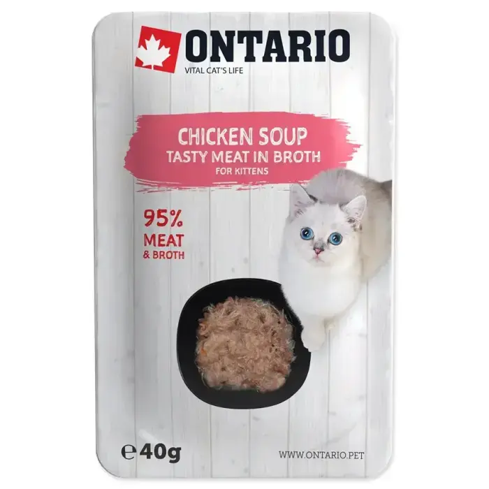 Суп Ontario для котят с курицей, морковью и рисом, 40г