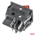 Rectangular switch 12V/230V (with red light) BU02 — Photo 3