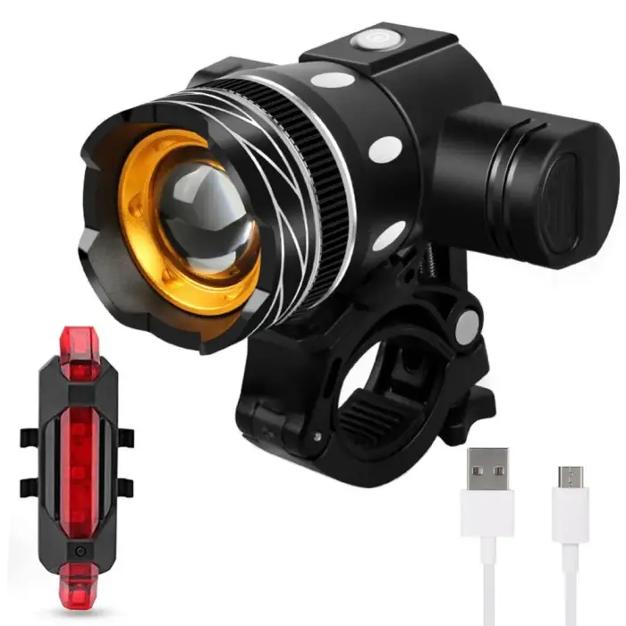 Bike light led t6 set front rear