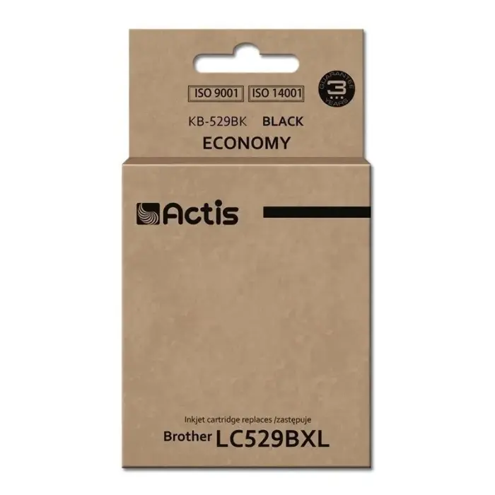 Actis KB-529Bk tinte (aizvieto Brother LC529BK; Standarta; 58 ml; melna)