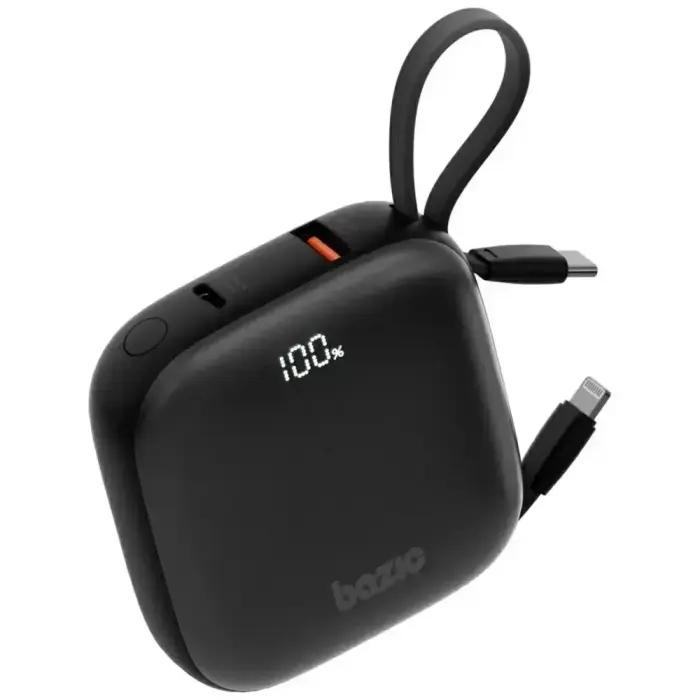 Bazic 4 in 1 Bazic Fusion Powerbank | 10000 mAh | 22.5W | Melns
