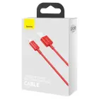 Baseus USB - Lightning kabelis priekš iPhone 2.4A 1m Sarkans — Foto 5