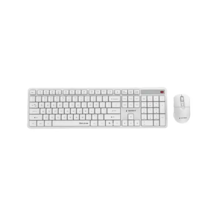 Gembird Desktop Set Silent Key Pro Business Wireless Keyboard and Mouse US White