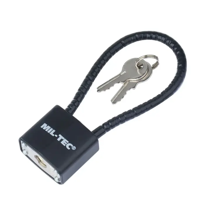 Mil-Tec Weapon Security Padlock – 20 cm – Black