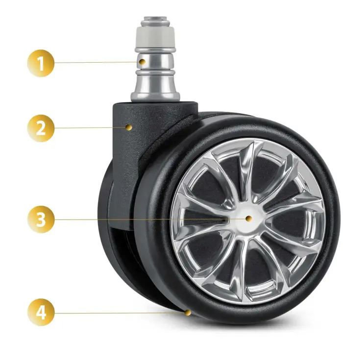 Kółka gumowane do foteli czarne Sofotel 5 szt Foto 8