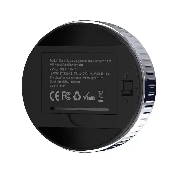 Baseus Heyo rotary timer electronic timer black timer (ACDJS-01) Фото num
