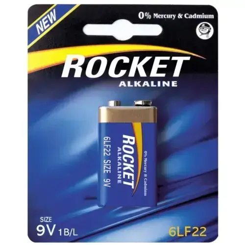 Rocket 6LR22-1BB (9V) šarminė baterija, 1 vnt.