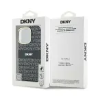 DKNY iPhone 16 Pro Max 6.9" Black Hardcase Repeat Texture Pattern With Stripe — Photo 8