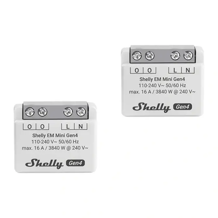 SHELLY EM Mini Gen4 enerģijas skaitītājs, 2 gab.