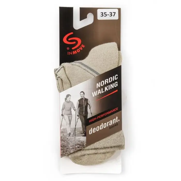 NORDIC WALKING DEODORANT носки, beige - Skarpety: 35-37