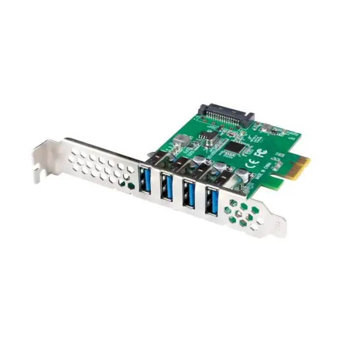 LANBERG PCI-E X1 kortelė -> 4x USB-A 3.1 Gen1 Low Profile PCE-US3-004