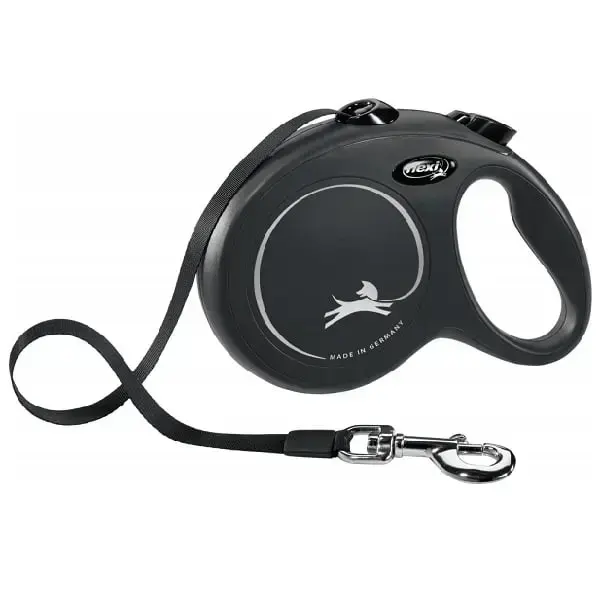 Trixie Flexi New Classic Tape Leash, XS: 3 m, Black