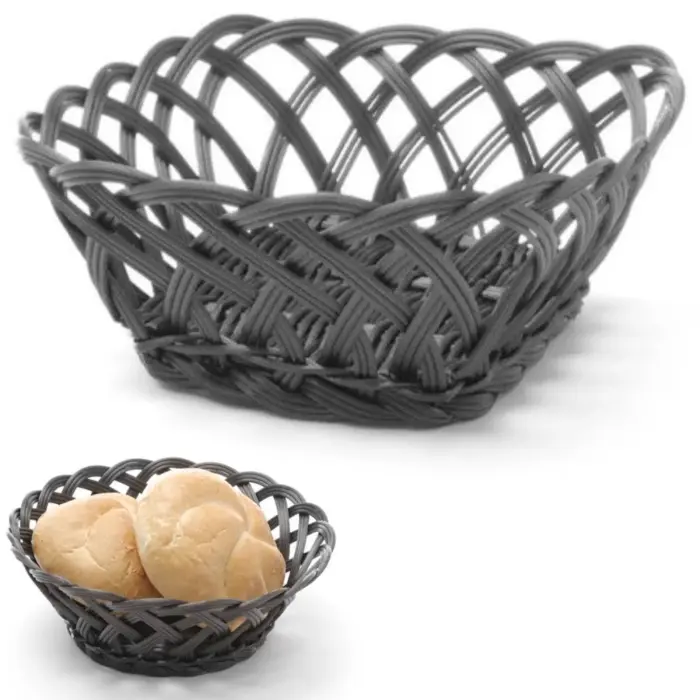 Woven fruit and vegetable basket, round - Hendi 426258 200x200x65 mm