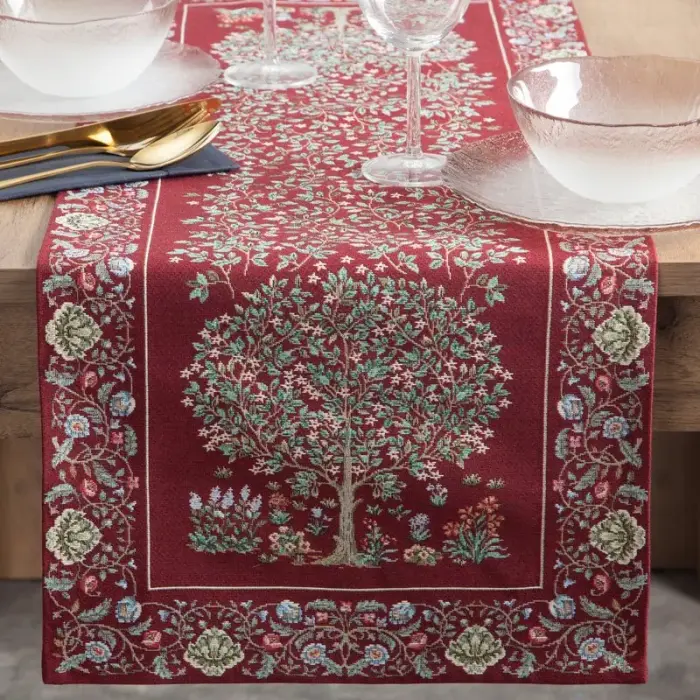 Table runner Amarosa 4077 Eurofirany 40x100 cm, red/green