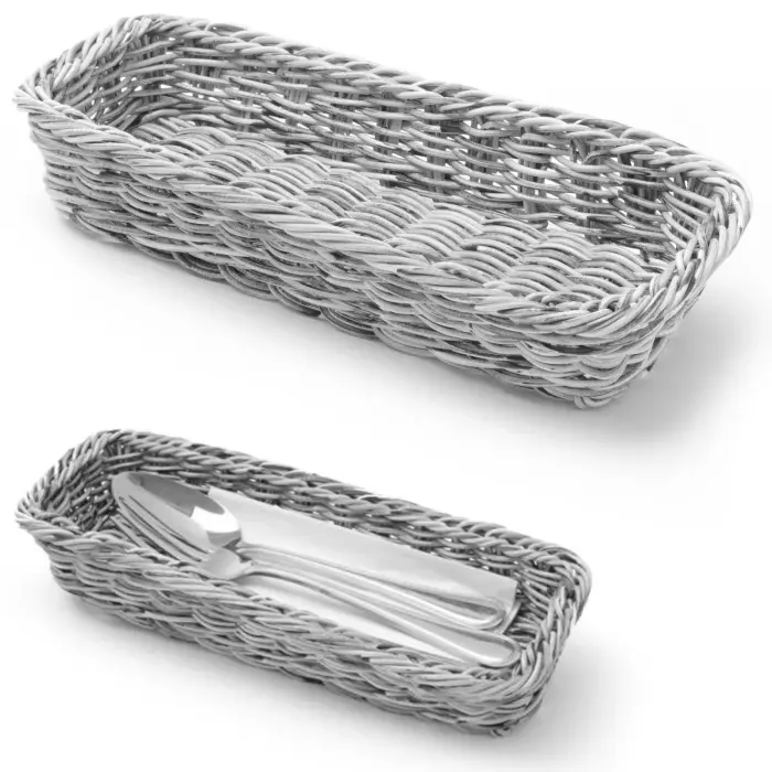 Cutlery basket for forks, knives, spoons, grey - Hendi 426081 (270x100x45 mm)
