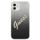 Guess Glitter Gradient Script Hardcase for iPhone 12 mini, Black — Photo 3