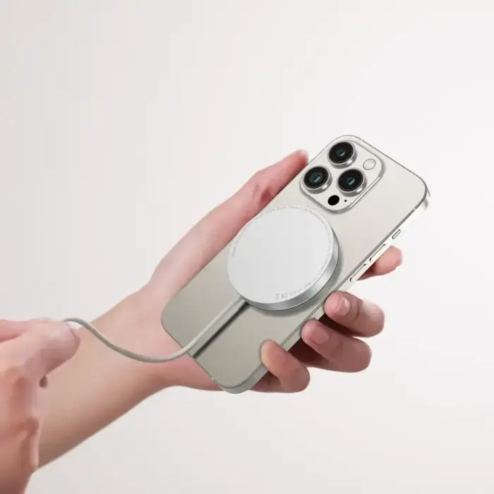 Tech-Protect QI15W-A30 inductive charger with MagSafe with USB-C cable - silver Foto 5