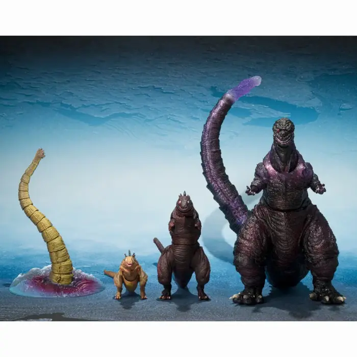 Godzilla The Second Form & Third Form & Giant Unidentified Creature S.H. MonsterArts set figures