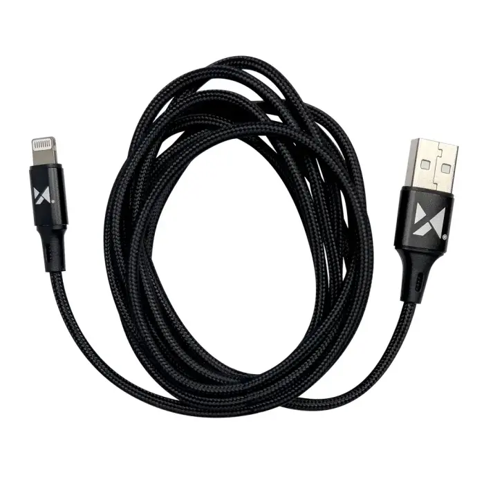 Kabel przewód USB Iphone Lightning 2.4A 1m czarny Foto 8