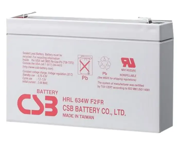 Backup VRLA AGM battery 6V/9Ah battery (HRL634W F2)