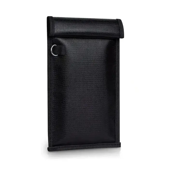 Ugunsdrošs RFID tālruņa maciņš OTN-27 ar signāla bloķētāju 27x12.3 cm - Melns