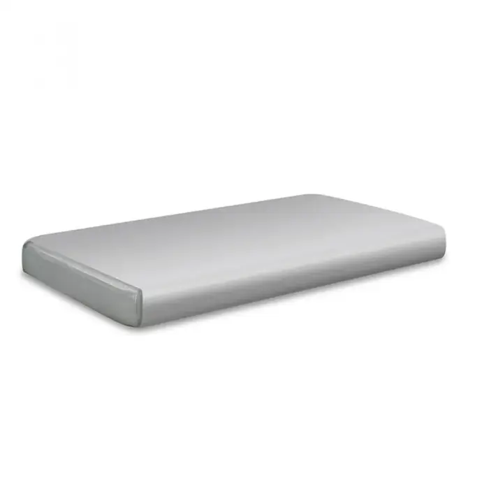 Satin Flat Sheet 180x210 cm, Light Grey