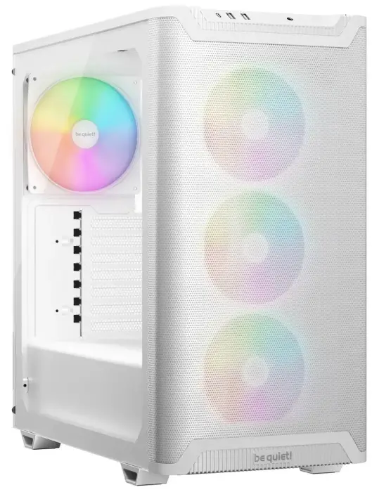 Be quiet! datora korpuss PURE BASE 501LX / ATX / 4xARGB fan / USB-C / 2xUSB 3.2 / temirbulisvané sklo / balta