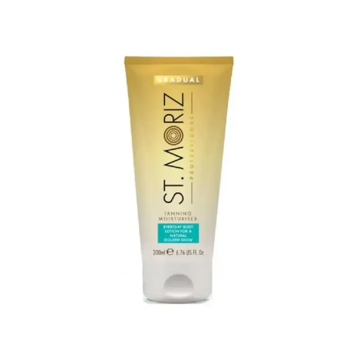 St. Moriz Kasdienis drėkinamasis savaiminio įdegio losjonas, natūralus spindesys, veidui ir kūnui, 200 ml