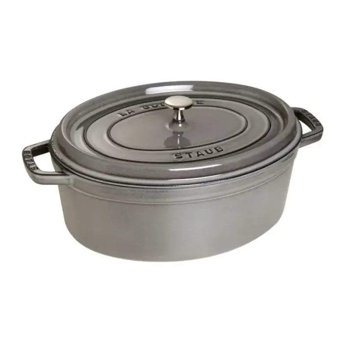 Staub Oval Cast-Iron Pot – 8 L, Graphite