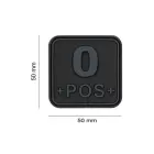 Bloodtype Square Rubber Patch – 0 Pos — Photo 2