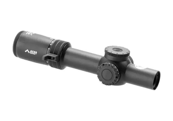PLx-1-8x24mm FFP apšviestas ACSS Nova tinklelio taikiklis – juodas