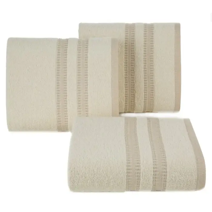 Frotē dvielis Inez 02 Eurofirany 30x50 cm, krēmkrāsā, ar apmali, 500 g/m²