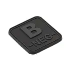 Bloodtype Square Rubber Patch – B Neg — Photo 4