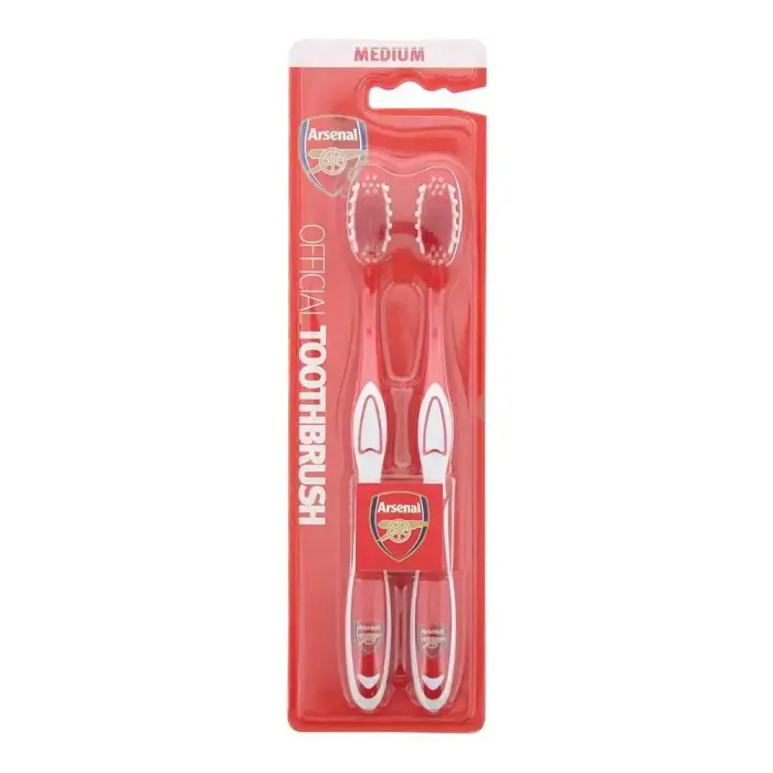 Arsenal Football Club Duo Toothbrush Set, Red, 2 pcs