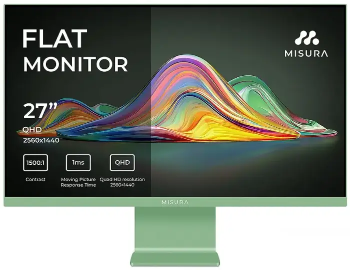 MISURA 27" LED VIVA P26M2741QKAP01/ IPS/ 2560x1440 (QHD)/ 1ms/ 350 cd/m2/ 1500:1/ HDMI/ DP/ USB-C/ pistáciově зелёная