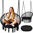 BOHO melns dārza šūpuļkrēsls — Foto 1