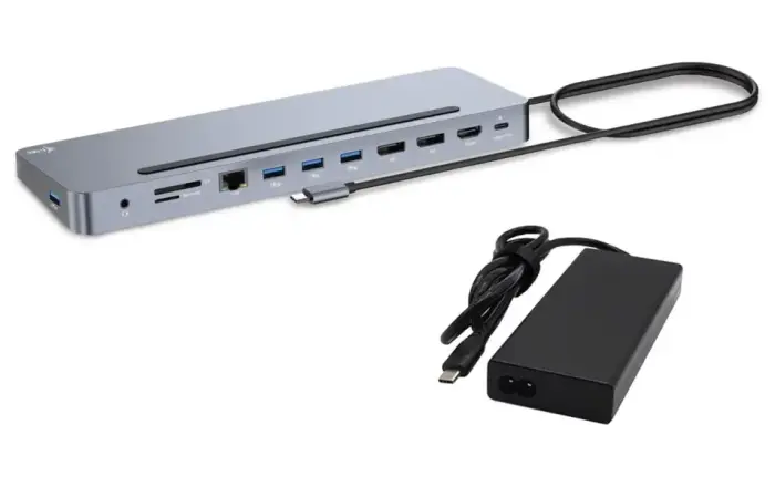 i-tec dokijaam USB-C Metal Ergonomic 4K/ 3x Display/ Power Delivery 100W + universaalne laadija 100W