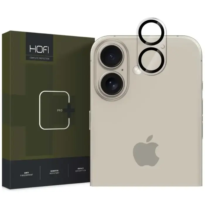 Hofi Cam Pro+ kameras aizsargstikls priekš iPhone 16 | 16 Plus Caurspīdīgs