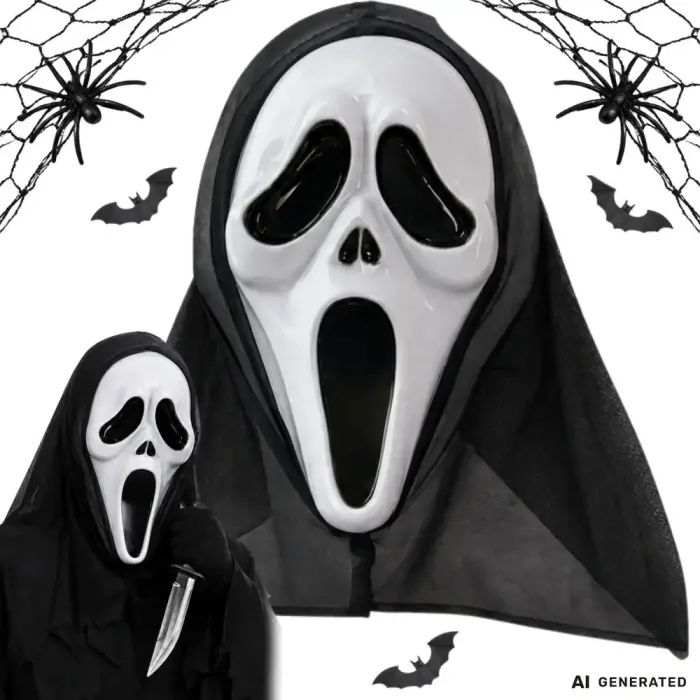 Maska kliegt halloween pārģērbšanās kostīms bailes