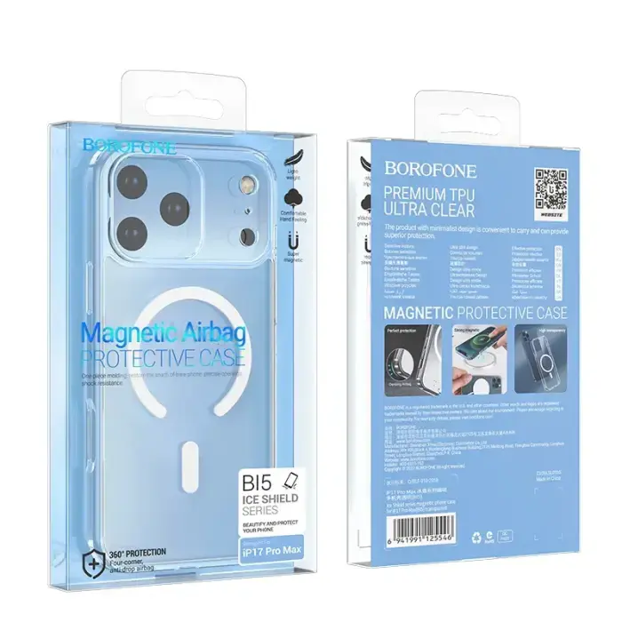 Borofone Case BI5 Ice Shield Magnetic Iphone 17 Pro Max transparent Photo
