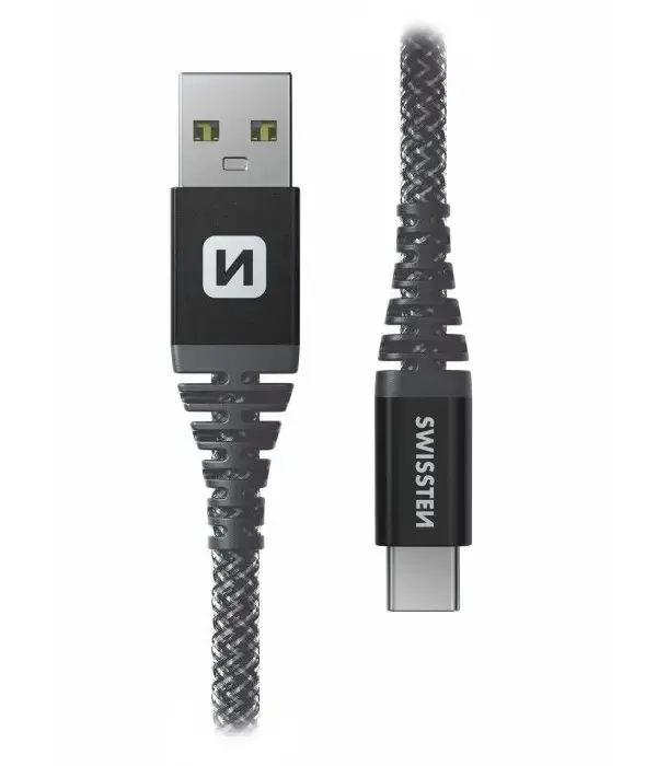 Swissten кабель передачи данных KEVLAR USB / USB-C 1,5 M антрацит