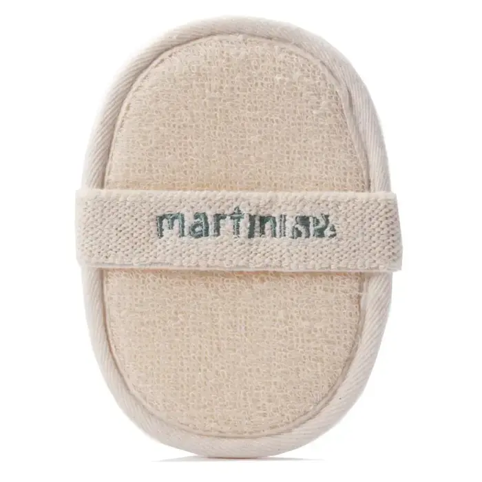 Loofah and cotton exfoliating sponge Natural