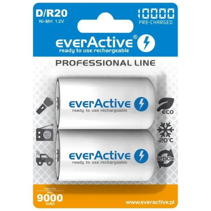 everActive EVHRL20-10000 Battery Pack 10000mAh Ni-MH 2 pcs