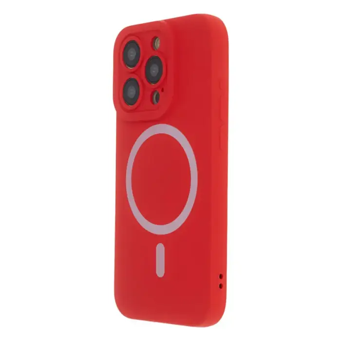 Silicon Soft Mag vāks iPhone 15 Pro 6.1" sarkans
